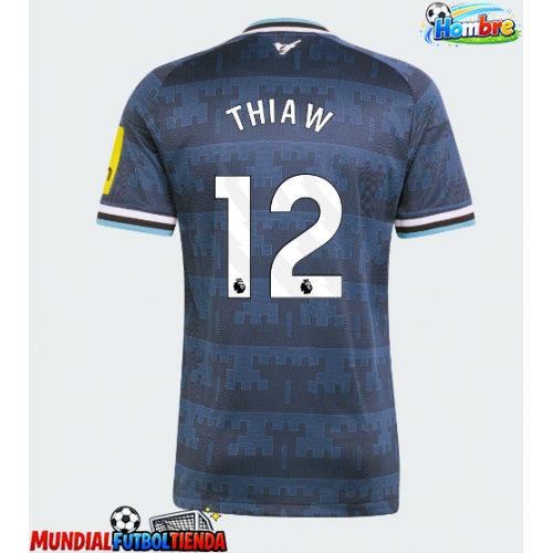 Camiseta Newcastle United Malick Thiaw #12 Segunda Equipación Replica 2026-27 mangas cortas